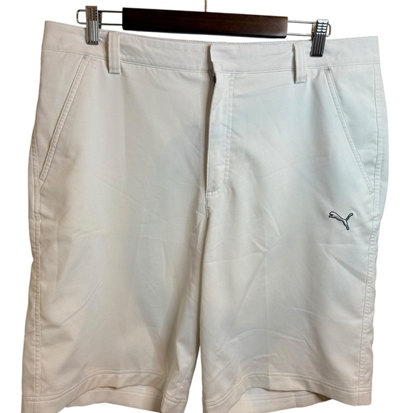 Puma White Athletic Dry Cell Wicking Shorts with Tailored Fit | Sz 36 - Picture 1 of 11